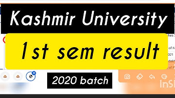 Kashmir University declared bg ist sem result || check your result
