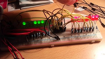 Arduino - 16bit Shift Register Powering 2 Binary Counters