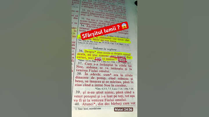 Când va fi sfârșitul lumii ??? 😱.  •Matei 24:36