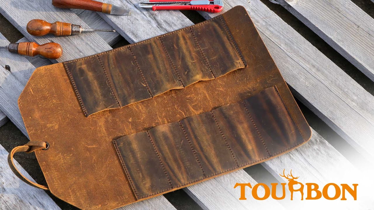 Tool Belt Pouch TOURBON Compact - Holds Drill, Wrench, Tape