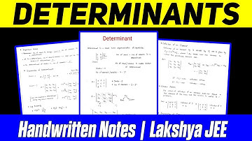 Determinant | Class 12 Determinant Handwritten Notes | JEE+Boards | All important Points & Formula |