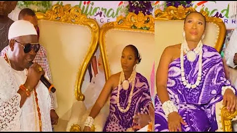 You Have 1st Wife! Check Out What Happened At The Ooni Of Ife & His 5th Wife's Traditional Marriage