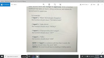 #Wipro #prp Coding question #internalExamWipro.