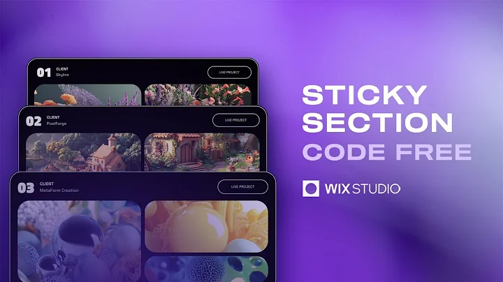 How to Create a Sticky Section in Wix Studio | Step-by-Step Tutorial