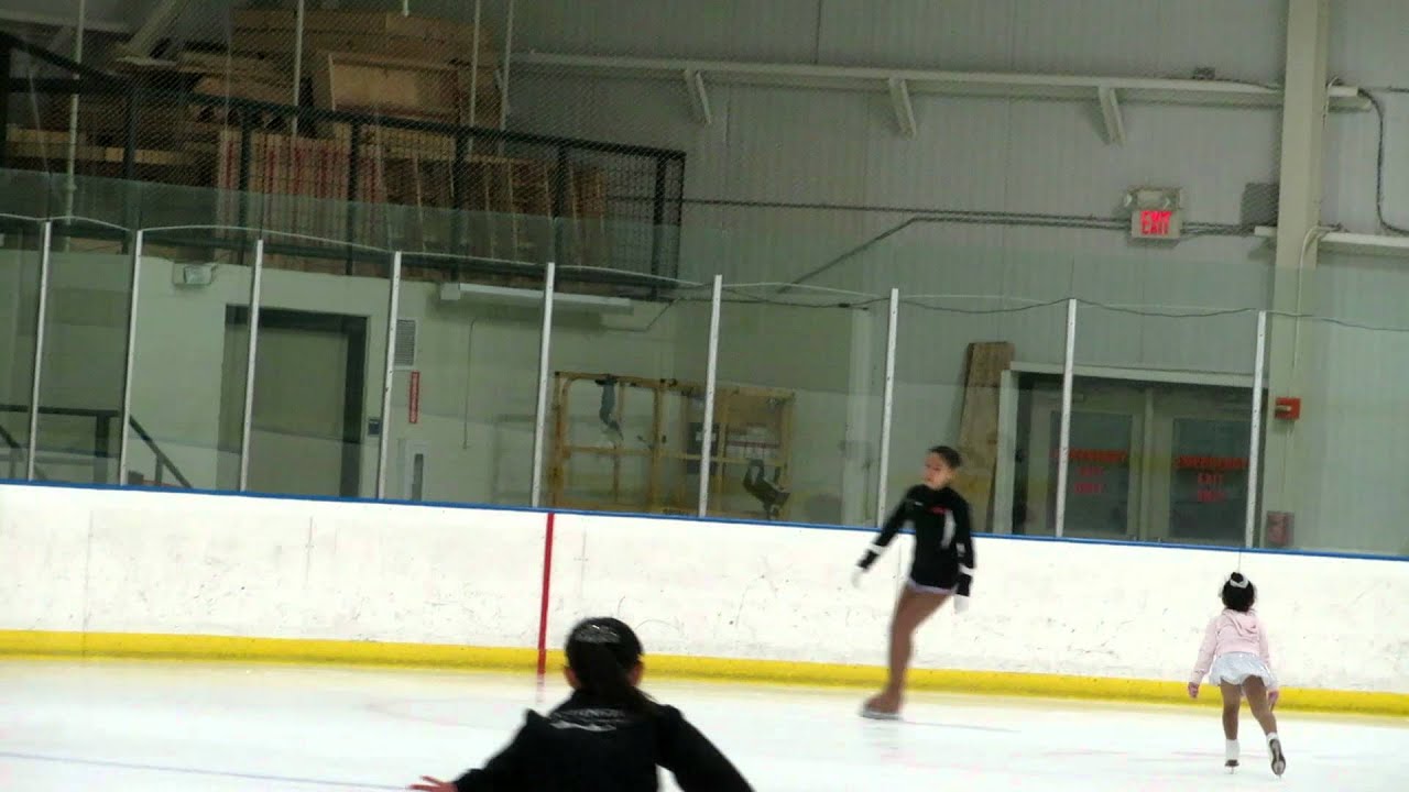 Ally Is Warming Up Before Her First Solo Ice Skating At The Cabin