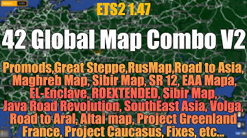 How to Unlock 42 Maps in ETS2? Global Mega Map Combo V2 Setup Guide Revealed! #ets2 #mapcombo