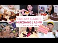 Cream pies and chocolate mukbang ASMR Compilation
