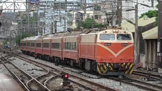 (4K) 562次 E216電力機車牽引莒光號停靠及離開新竹車站