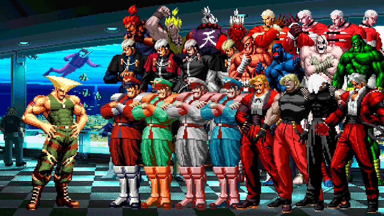 Guile L Vs Super Bosses Team Mugen