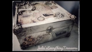Thrift store wooden box gets a makeover