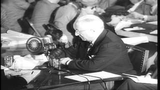 Louis B. Mayer testifies against communism at hearings hosted by the House Commit...HD Stock Footage