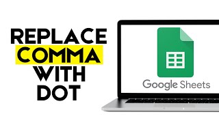 How to Replace Comma with Dot in Google Sheets Profile