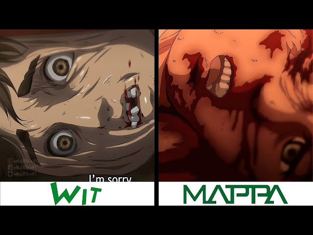 MAPPA vs WIT STUDIO - Attack On Titan Season 4 Part 3 Cour 1 
