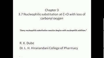 Nucleophilic substitution at carbonyl group with loss of carbonyl oxygen
