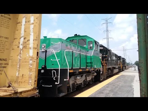 Curry Rail TP56 and NS SD70 trail on CP 281 at Morton Grove