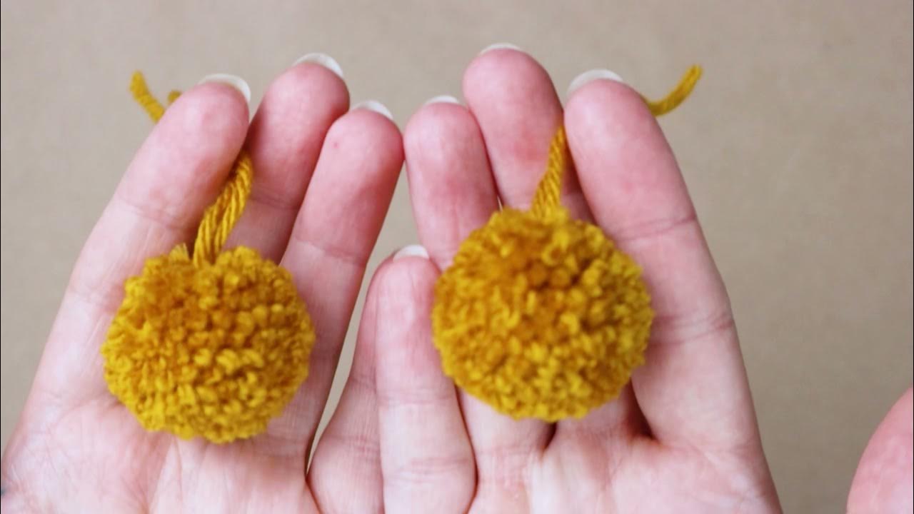 How To Make PomPom Earrings Quick and Easy! YouTube