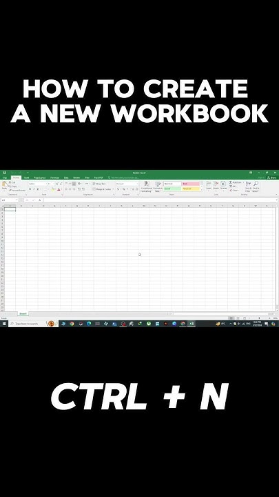 How to Create a New Excel file or Workbook #shorts #excel #exceltricks ...