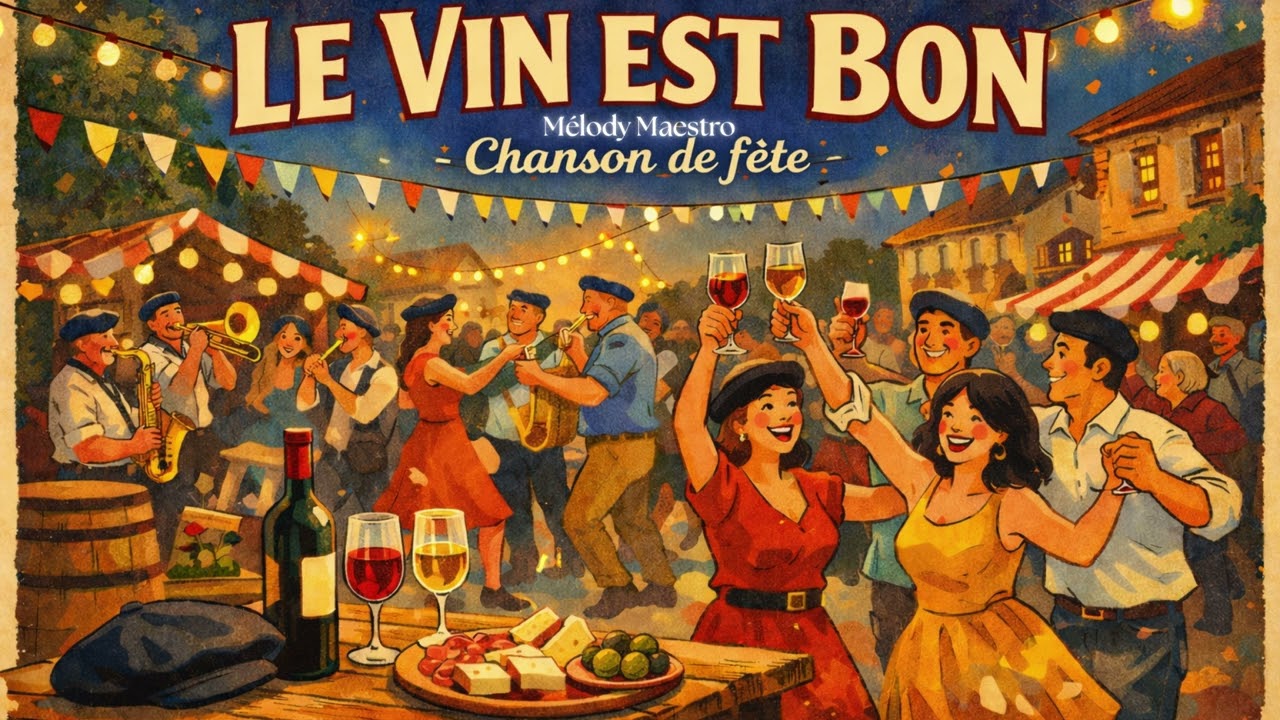 LE VIN EST BON 🍷 | Chanson de fête (style bandas / ambiance village)