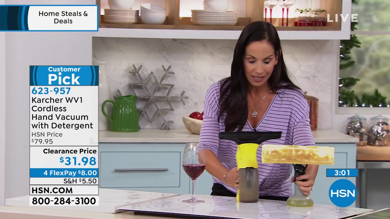 Karcher WV1 Cordless Hand Vacuum with Detergent YouTube