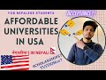 Affordable Universities in USA for Nepalese Students