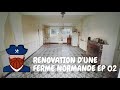 RENOVATION D'UNE FERME NORMANDE DALLE / CHAPE ET GROS OEUVRE S01E02