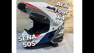 Sena 50S installation  Arai Tour X4