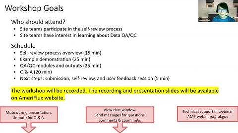 AmeriFlux Data QA/QC self-review training workshop