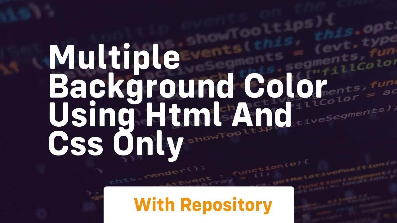 Multiple background color using html and css only - YouTube