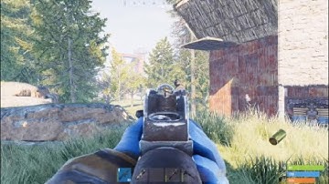 Getting an ak, and 1v2 with mp5 |Rust Console