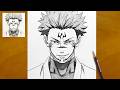 How to Draw Sukuna Step by Step | Jujutsu Kaisen Drawing Tutorial