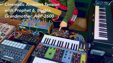 Cinematic ambient film music Tension with Prophet 6, ARP-2600, Moog Grandmother, and Buchla 280c