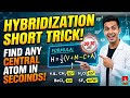 Hybridization Short Trick: Find it for any Central Atom in Seconds.