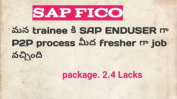 Sap fi enduser job telugu || our student got job