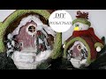 Новогодний снеговик с Миниатюрой заснеженного домика / DIY Christmas snowman with a house