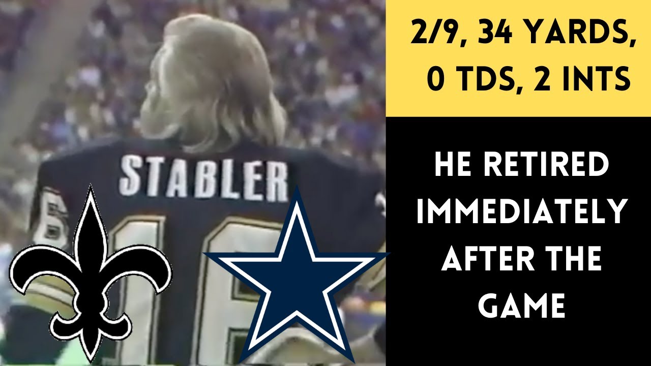 The AWFUL Game That Forced Ken Stabler to RETIRE | Saints @ Cowboys (1984)
