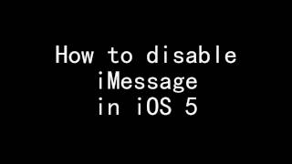 Disable iMessage in IOS 5 screenshot 5