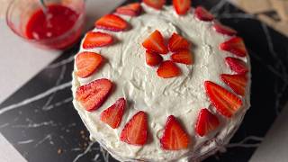 Easy Strawberry Cake Recipe 🍓 Soft, Moist &amp; Creamy Homemade Dessert