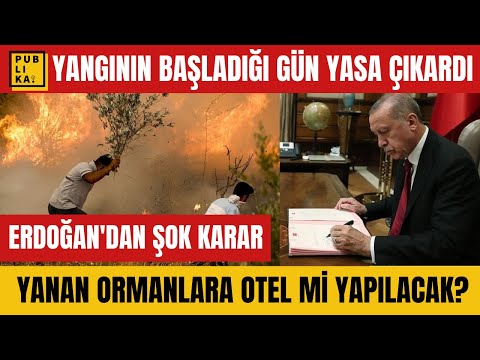 Erdoğan’dan flaş orman kanunu: ‘’Yanan ormanlara otel mi yapılacak?'' | Yangın son dakika