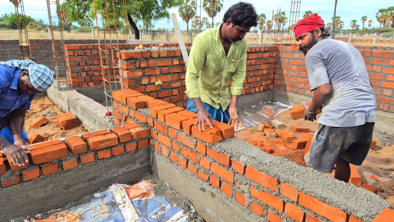 Basement Construction of Brickwork |Techiques of 2BHk House Basement ...