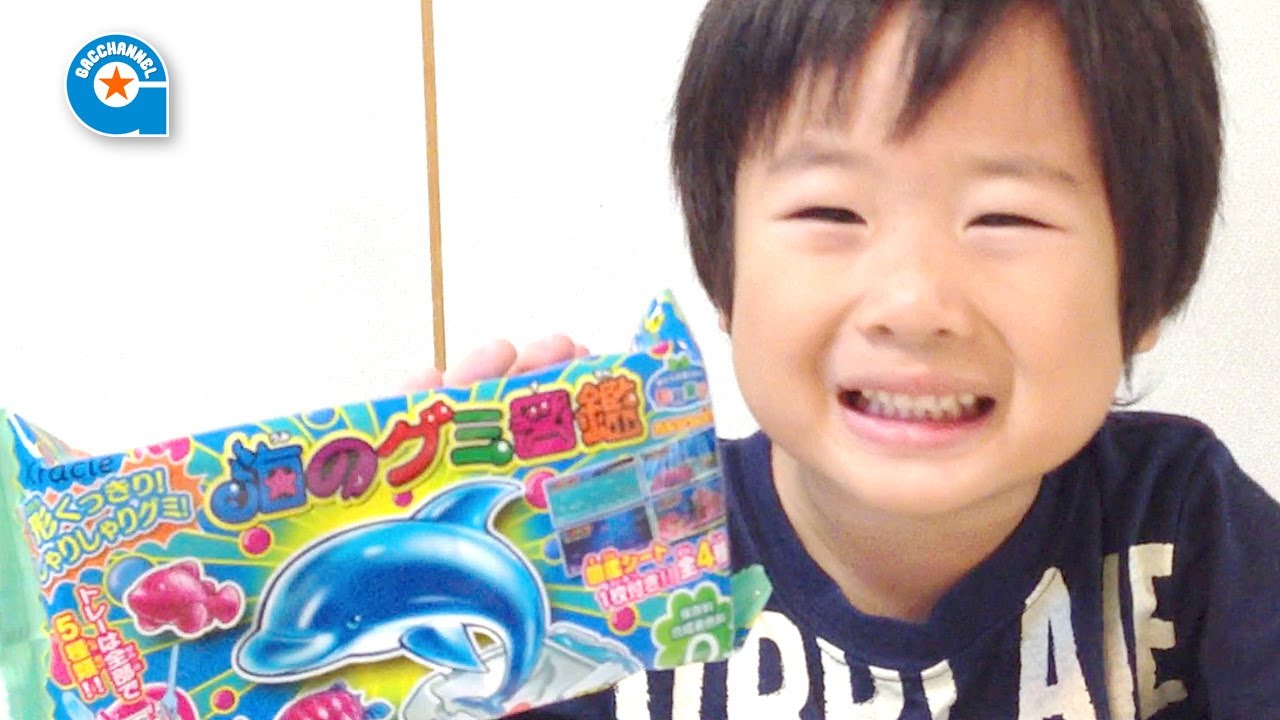 パトラ ガっちゃん Umi No Gumi Zukan “Japanese candy kit” -Gacchan - YouTube