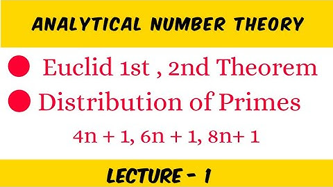 MSc. 3rd sem || Analytic Number Theory || Lecture - 1