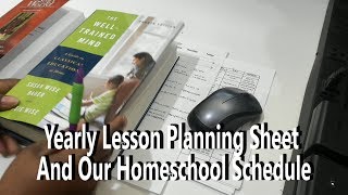 Yearly Lesson Planning Sheet And Our Homeschool Schedule Yearly Lesson Planning Sheet And Our Homeschool Schedule