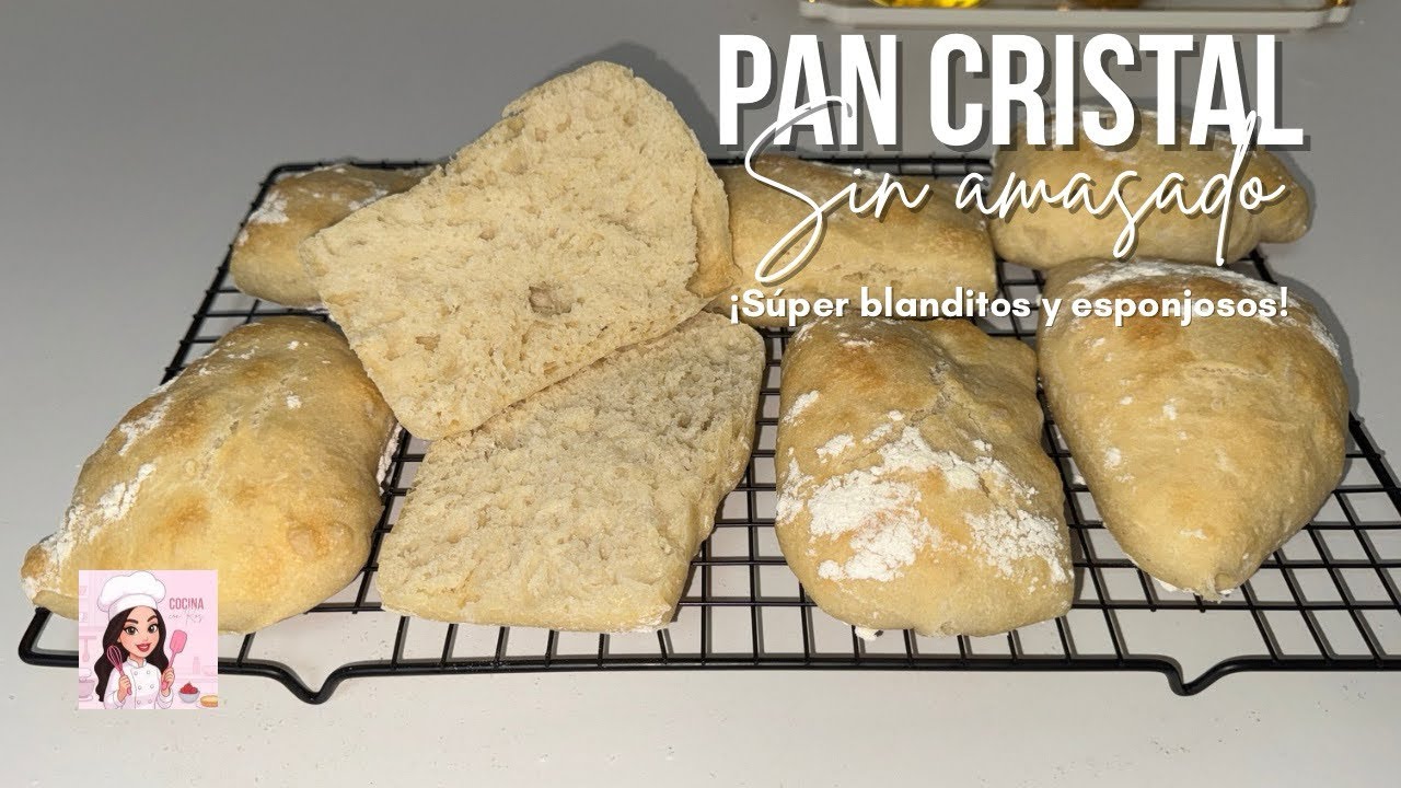PAN CRISTAL SIN AMASAR 🍞 Súper BLANDITO y ESPONJOSO | Receta Fácil (Paso a Paso)