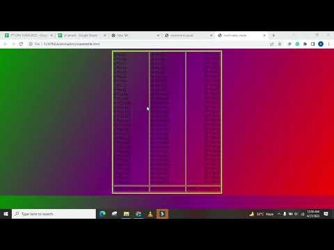 HOW TO CREATE MATH TABLES FOR WEBSITE AND WEB PAGES USING HTML, CSS, JAVA SCRIPT , FULL TUTORIAL