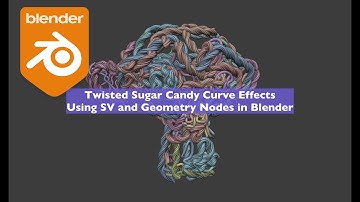 LIVENODING Procedural Twisted Sugar Candy Curves Using SV and Geometry Nodes