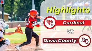Davis County vs. Cardinal Softball Game Highlights