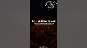 قرآن كريم بصوت ادريس أبكر | سورة الاسراء أدريس أبكر #قران | حالات واتس اب دينية