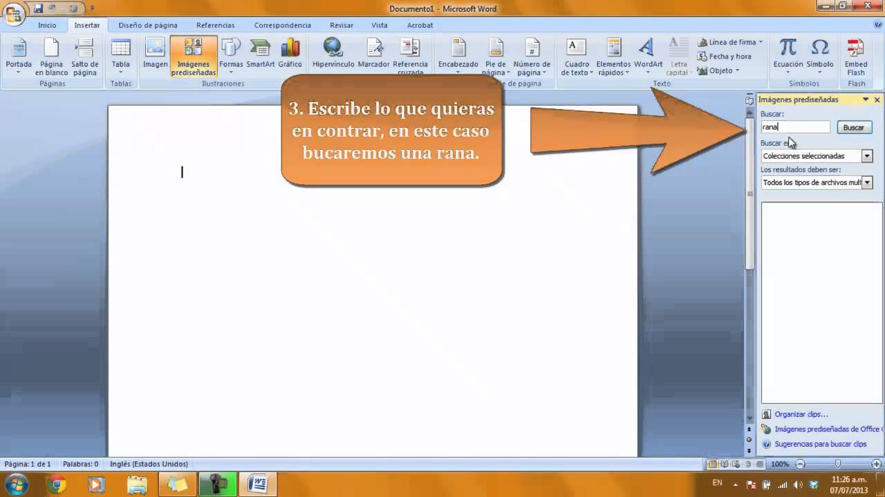 Instertar imagenes prediseñadas en Word - YouTube