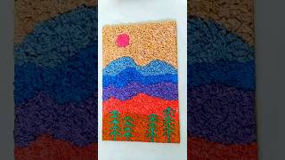 Paper Mache Painting #diy #wallhanging #papermache #youtubeshort