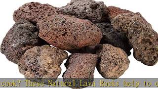 Natural Lava Rocks for Fire Pit | Lava Rocks for Gas Grills Charbroilers | Reduces Flare Ups | Even